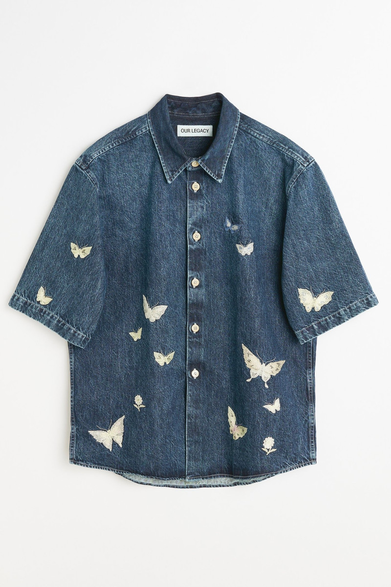 Beyond Shirt Shortsleeve Western Blue Butterfly. 1