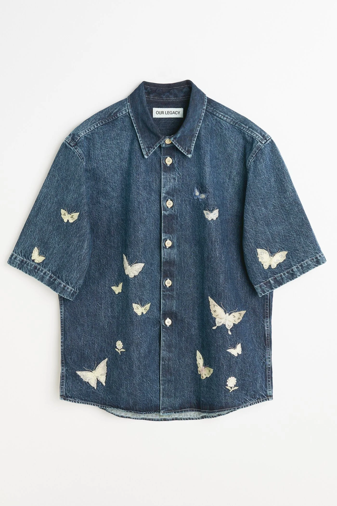 Beyond Shirt Shortsleeve Western Blue Butterfly. - 1