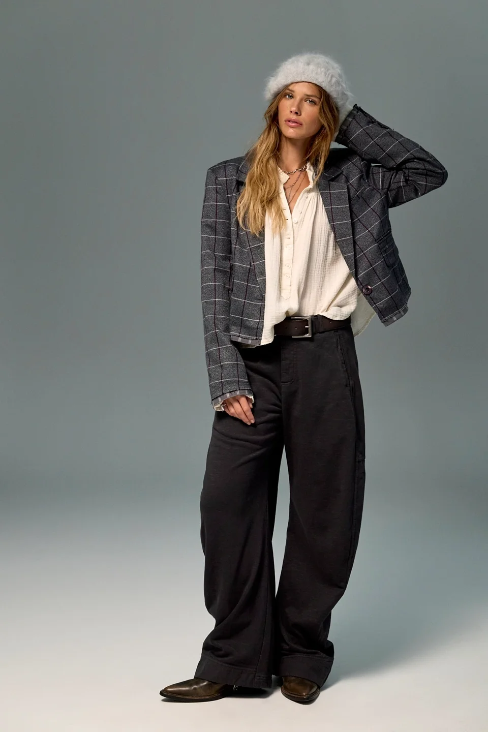 Spotlight Knit Barrel Trousers - 1