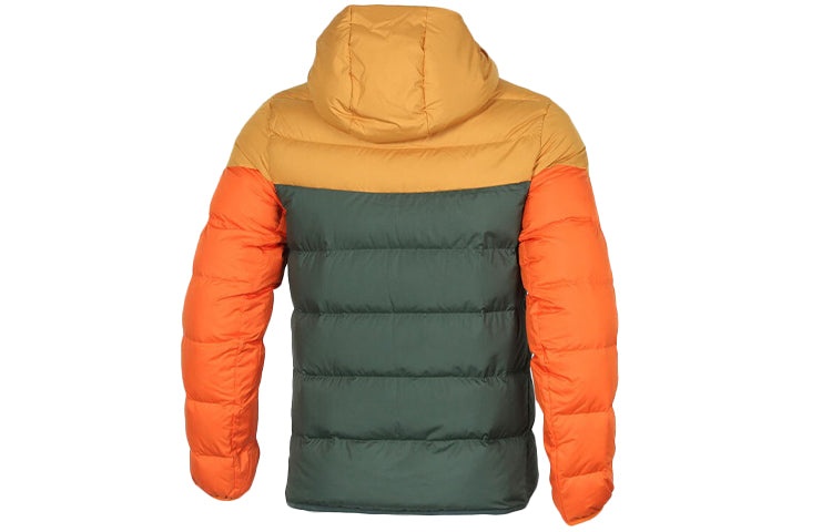 Nike Casual Sports Splicing Contrasting Colors hooded down Jacket 'Yellow Green' CU0226-727 - 2