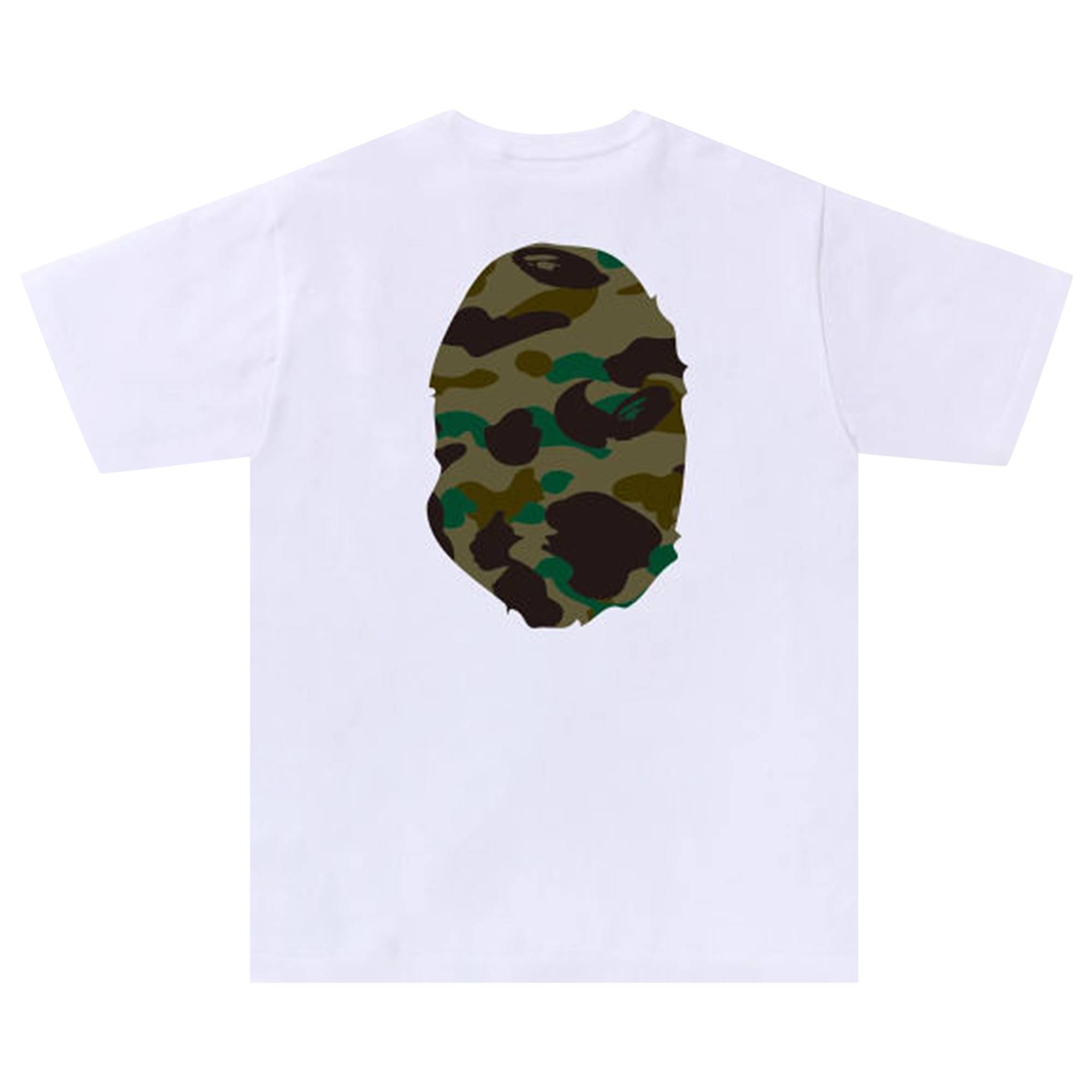 BAPE 1st Camo Big Ape Head Tee 'White/Green' - 2