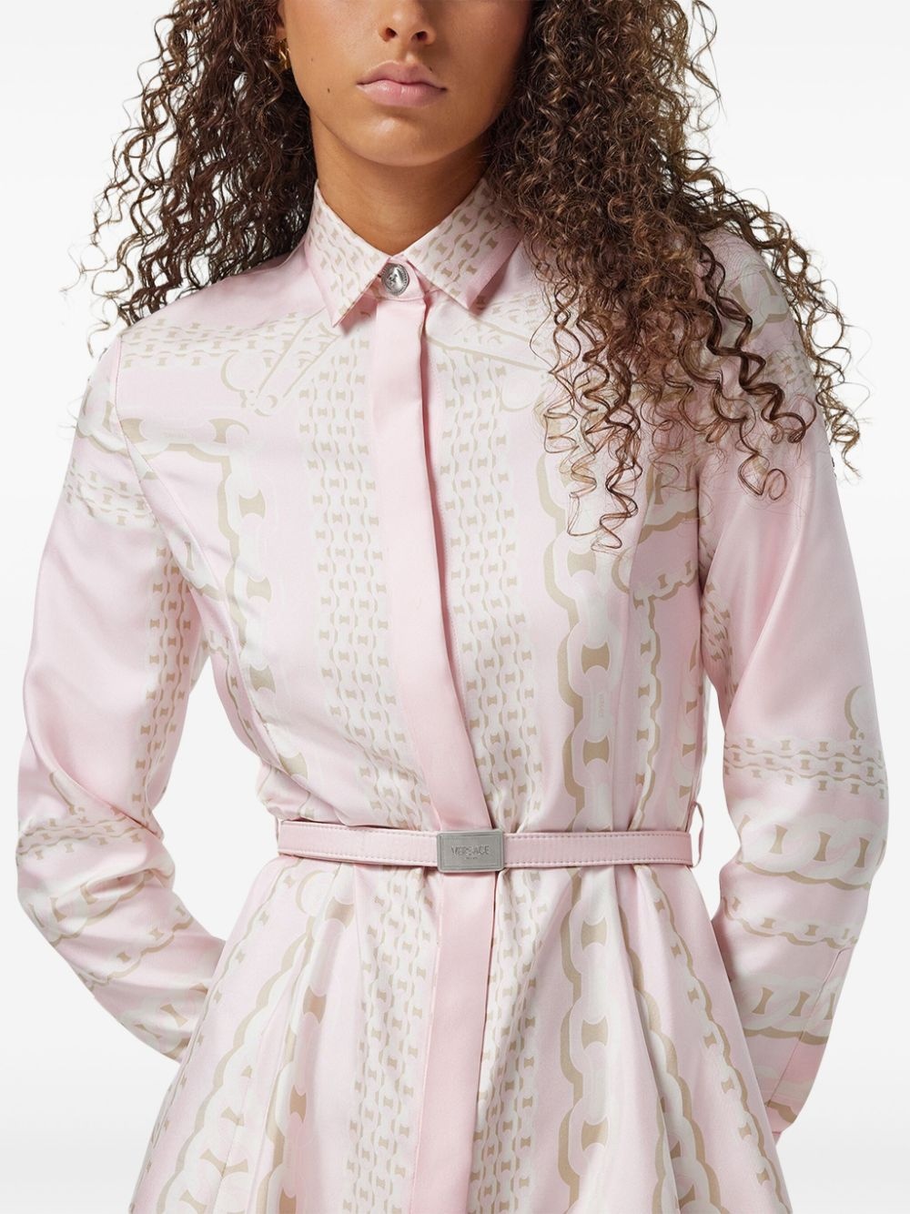 printed silk mini dress - 5