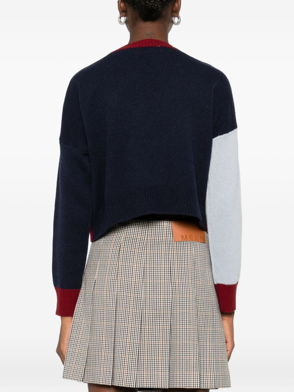 colour-block cashmere sweater - 4
