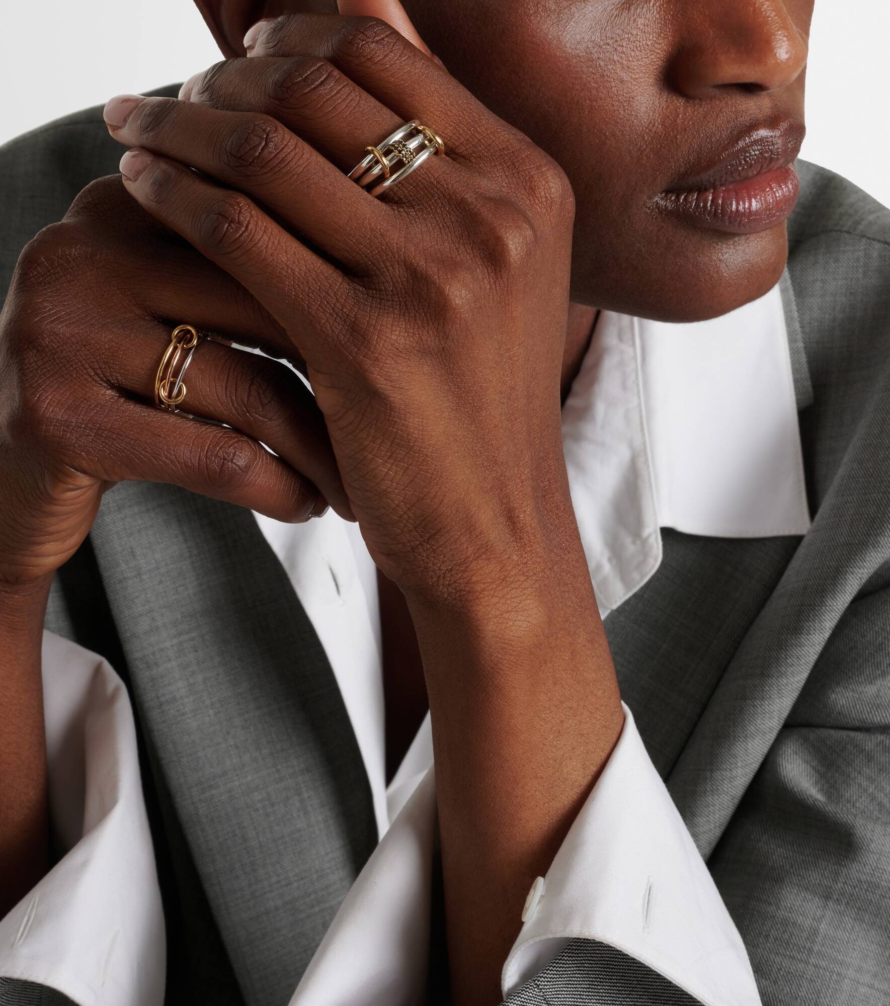 Cyllene MX 18kt gold linked rings - 2