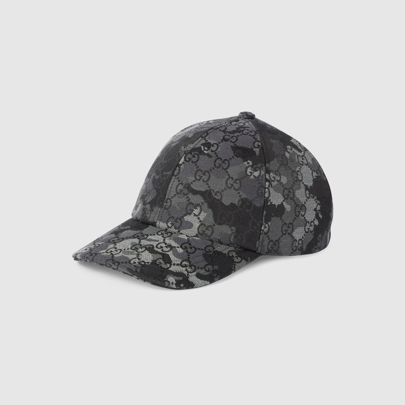 GG marbled canvas baseball hat 1