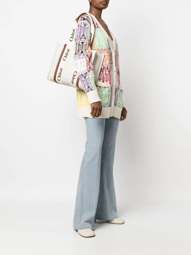 Chloé Woody logo-print tote bag outlook