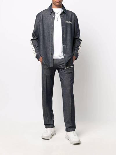 Palm Angels denim-effect track shirt outlook