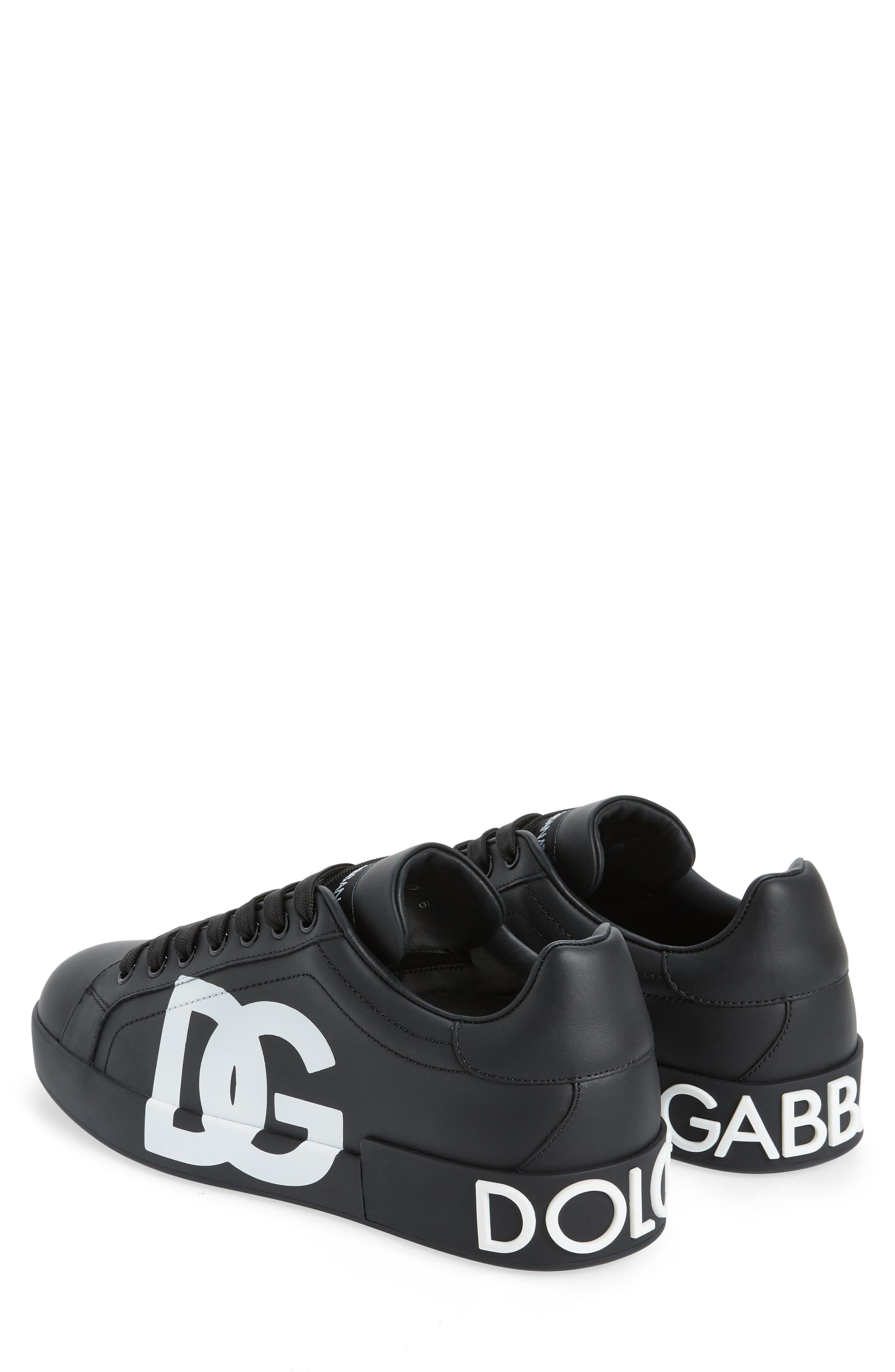 Dolce&Gabbana Portofino Sneaker in Black/Black at Nordstrom - 2