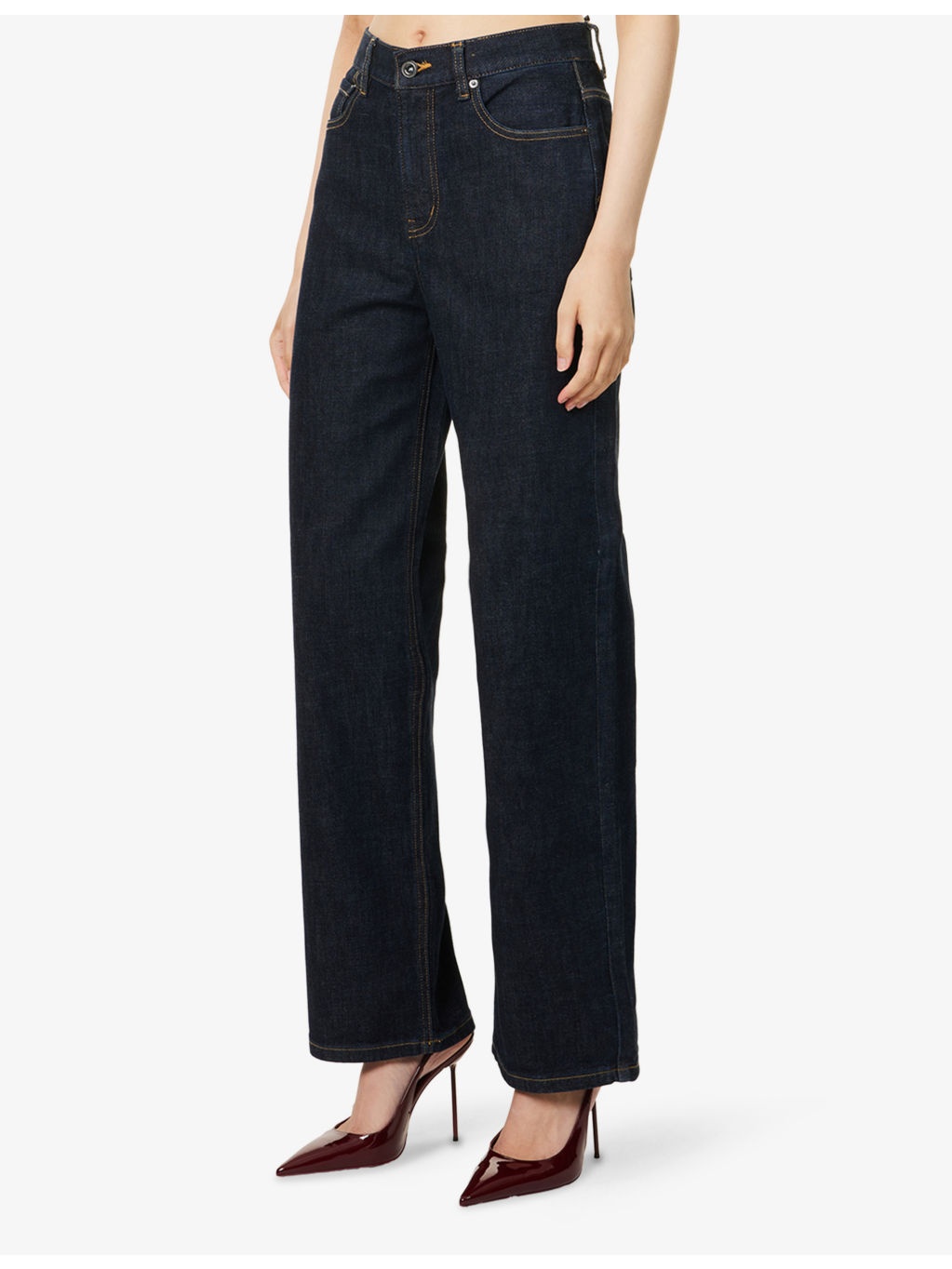 Straight-Leg  High-Rise Denim Jeans - 3