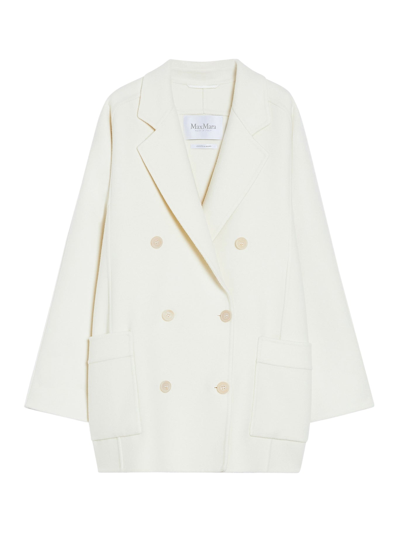 SHORT WOOL AND CASHMERE COAT - 2