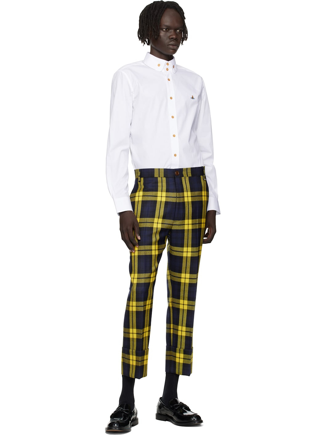 White Two Button Krall Shirt - 4