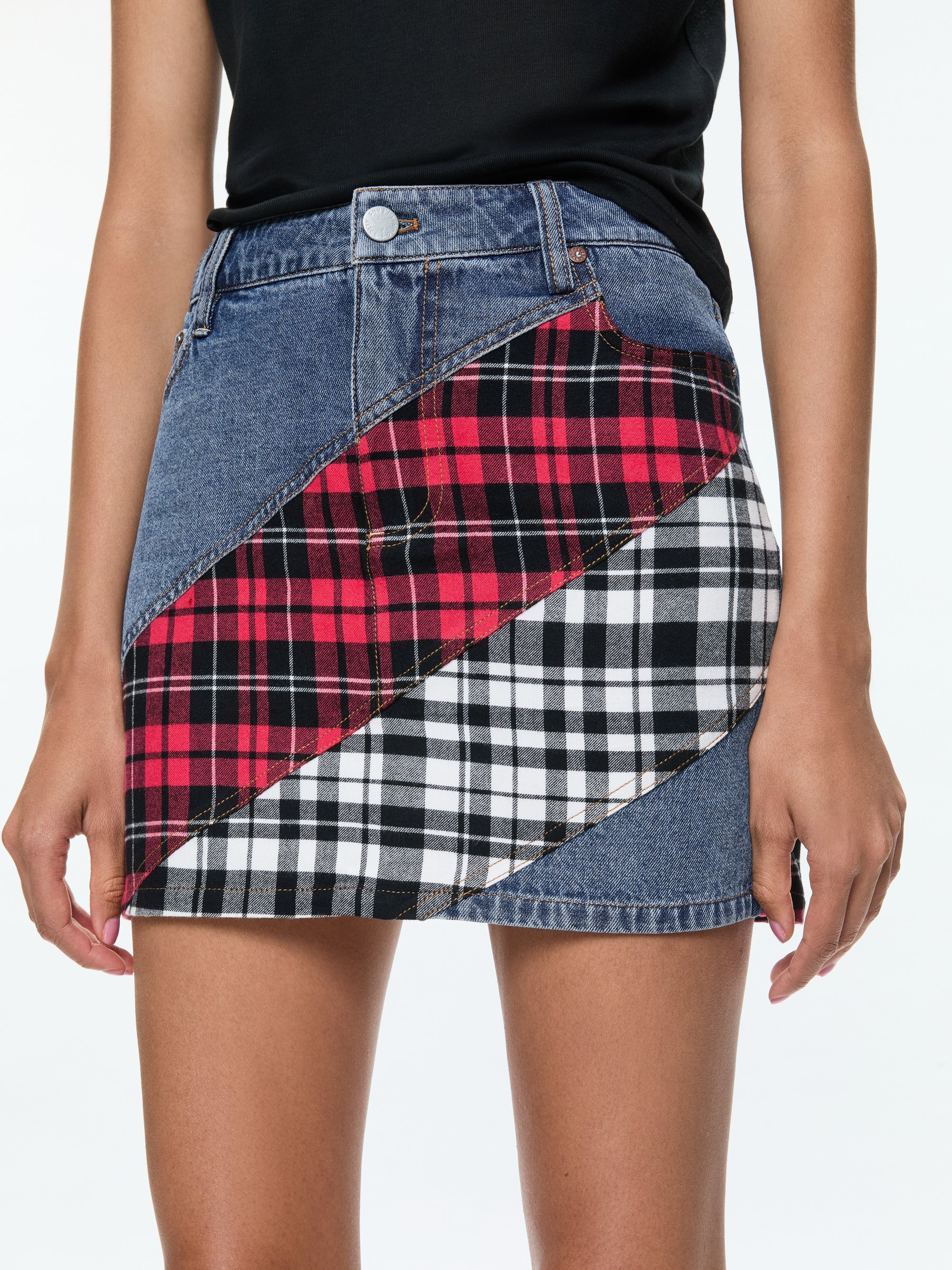 LISANNE SPIRAL DENIM MINI SKIRT - 5