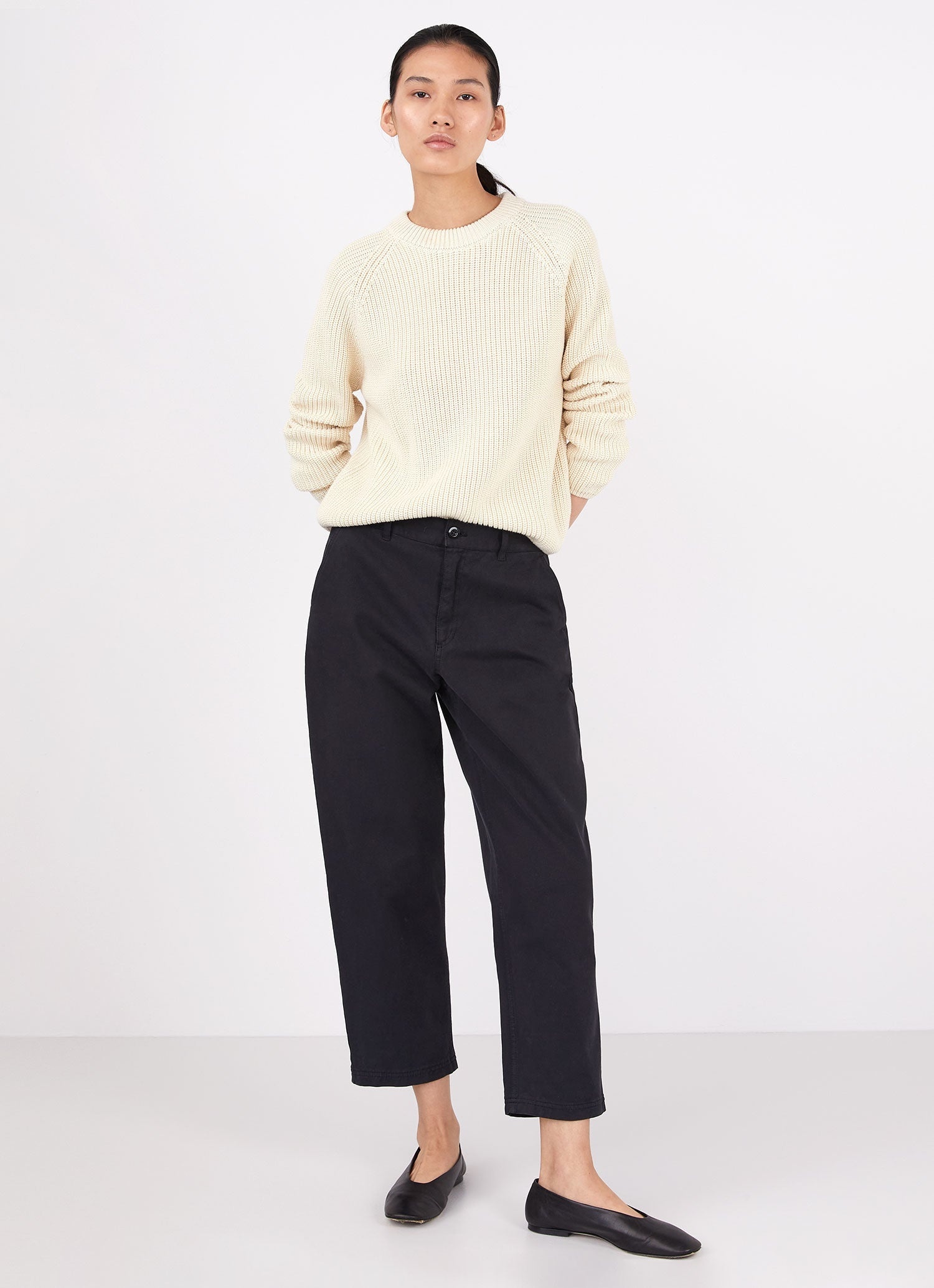 Cotton Boxy Crew Jumper - 3