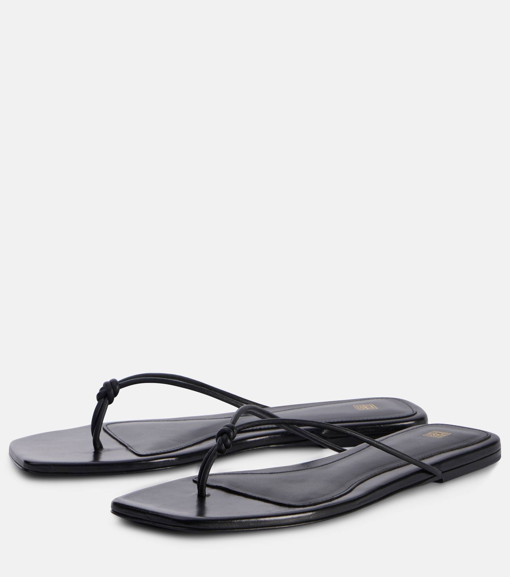 The Knot leather thong sandals - 5