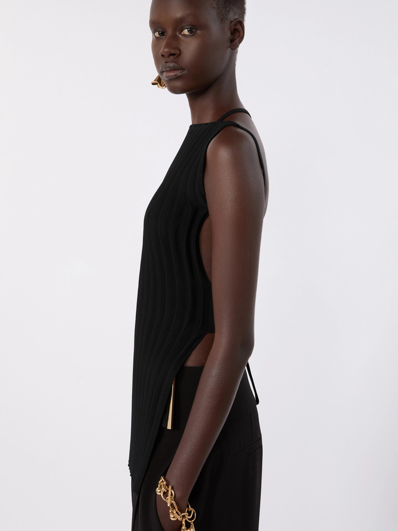 DRAGO Stretch viscose knit top - BLACK 5