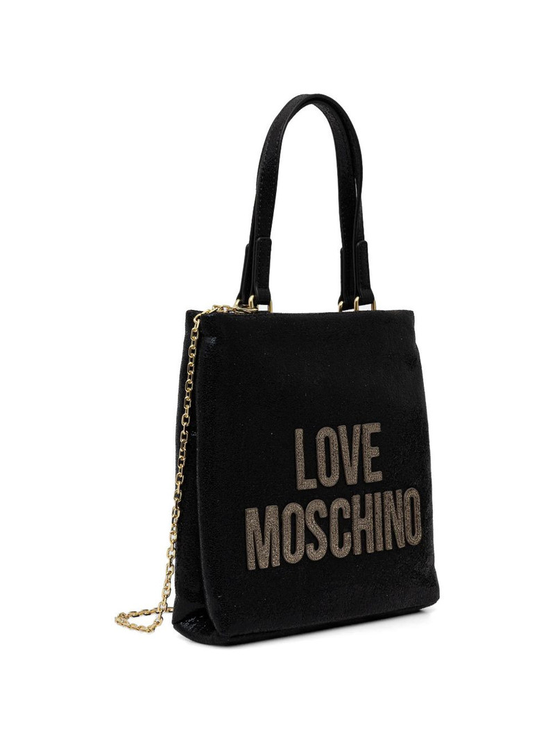 Moschino embellished-lettering tote bag outlook