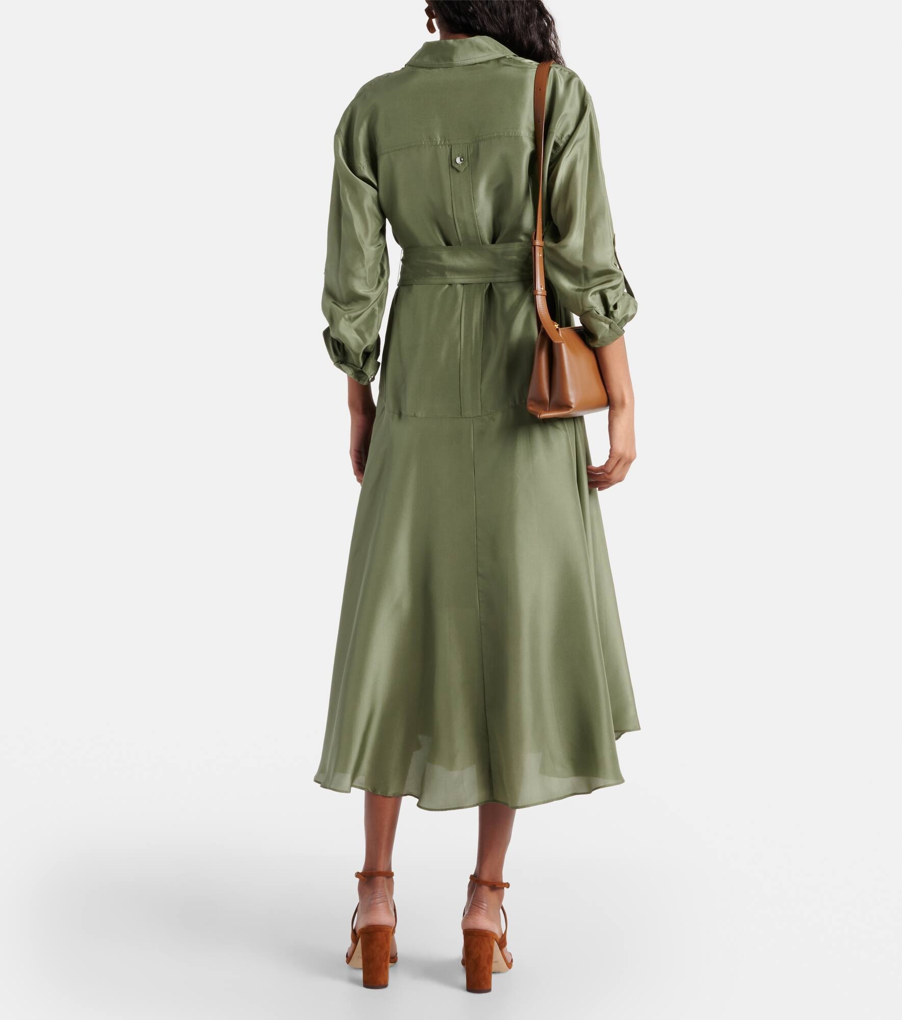 VERONICA BEARD Camille silk shirt dress | REVERSIBLE