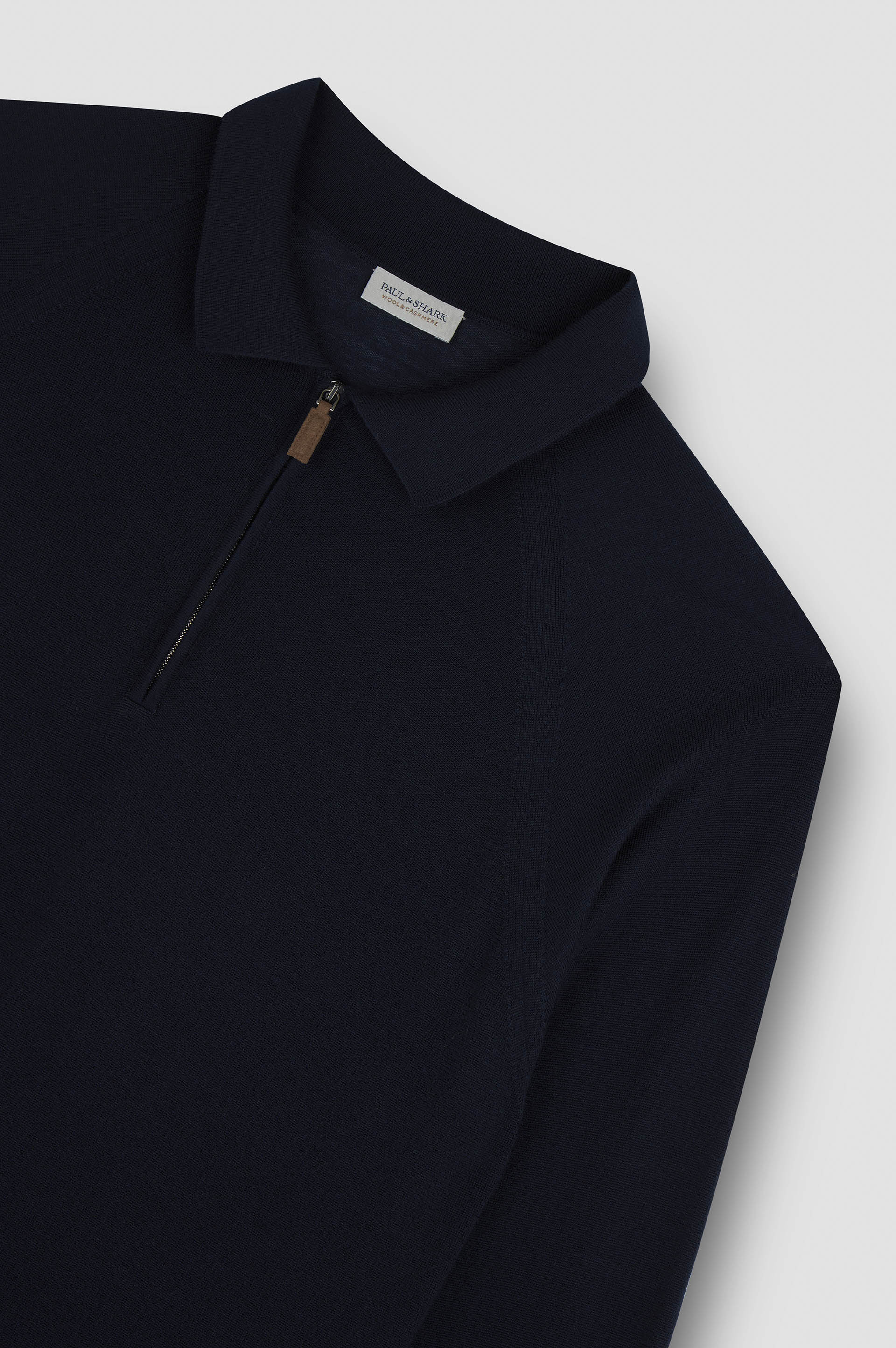 ZIPPED WOOL CASHMERE POLO SHIRT - 5
