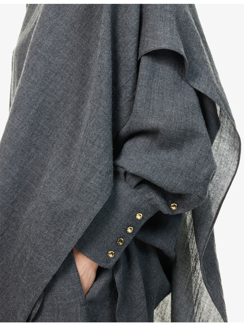 Georgia Detachable-Scarf Wool Shirt - 6
