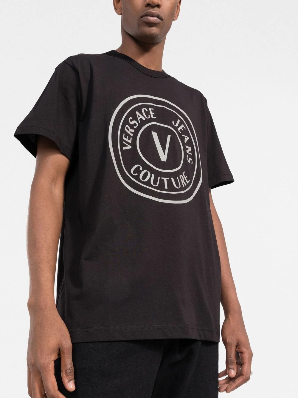 V Emblem cotton T-shirt - 3