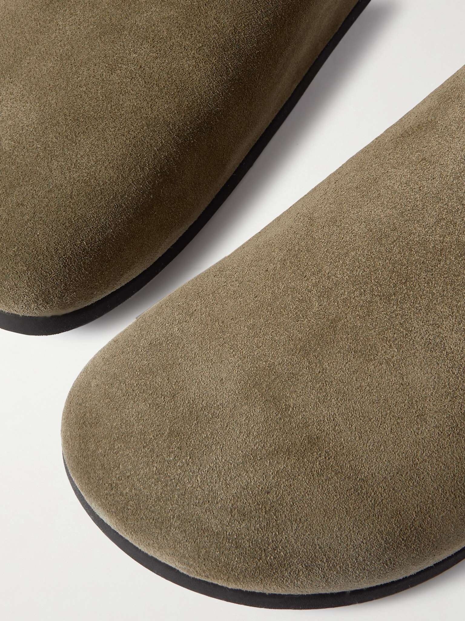 Logo-Debossed Suede Clogs - 6