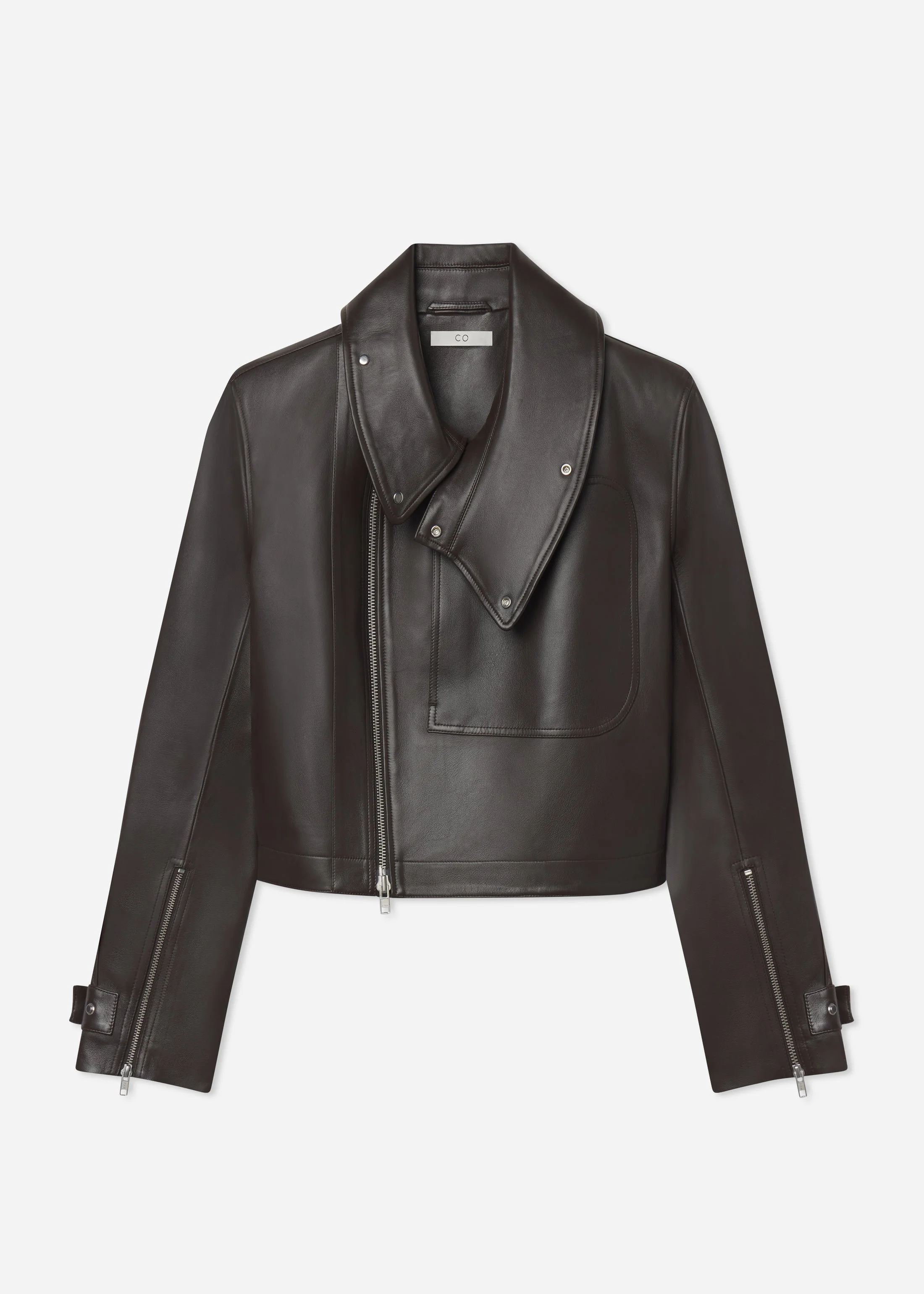 Flying Collar Moto Jacket in Leather - 1