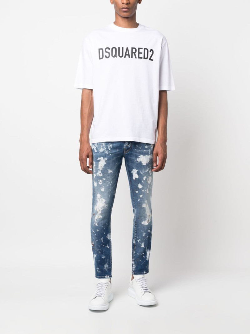 DSQUARED2 paint splattered distressed jeans outlook