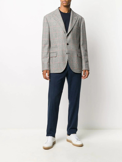 Brunello Cucinelli houndstooth single-breasted jacket outlook