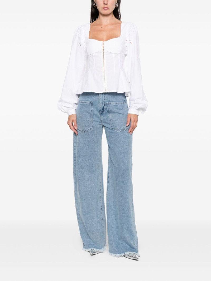 MARQUES’ALMEIDA patch-pockets frayed jeans outlook