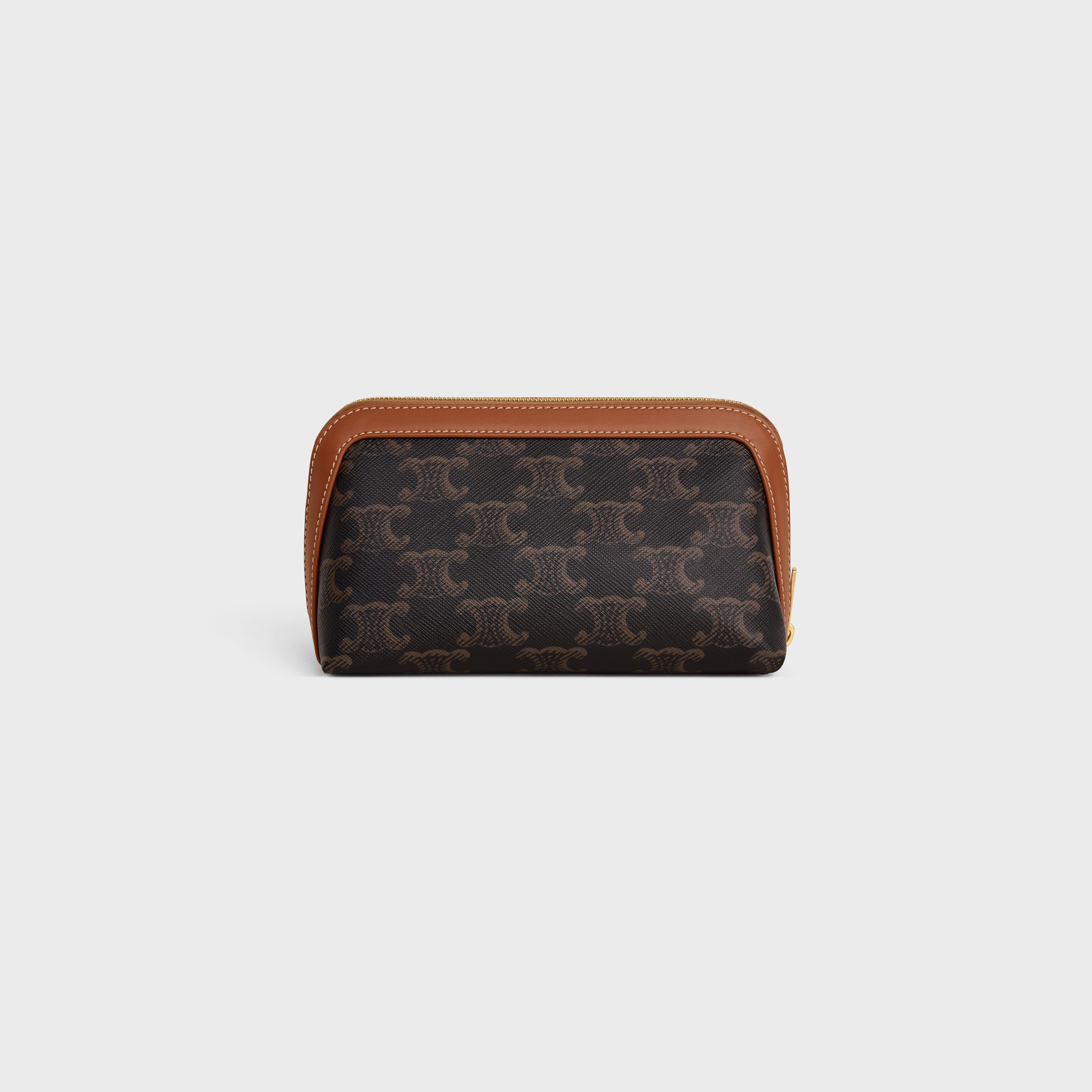 COSMETIC LIPSTICK POUCH IN TRIOMPHE CANVAS AND CALFSKIN 3