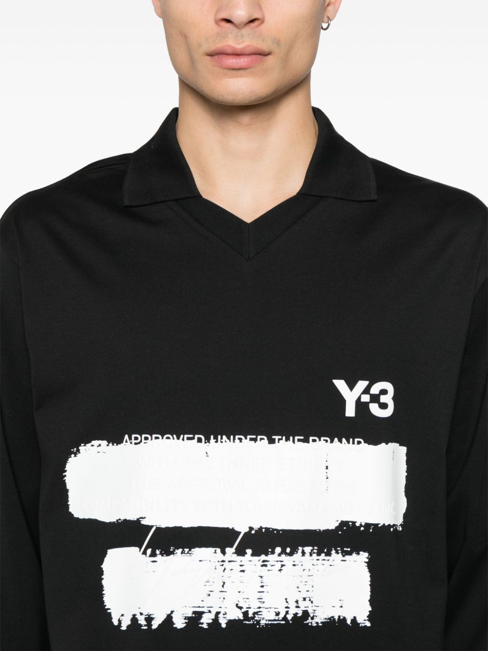 graphic-logo long-sleeves polo shirt - 5