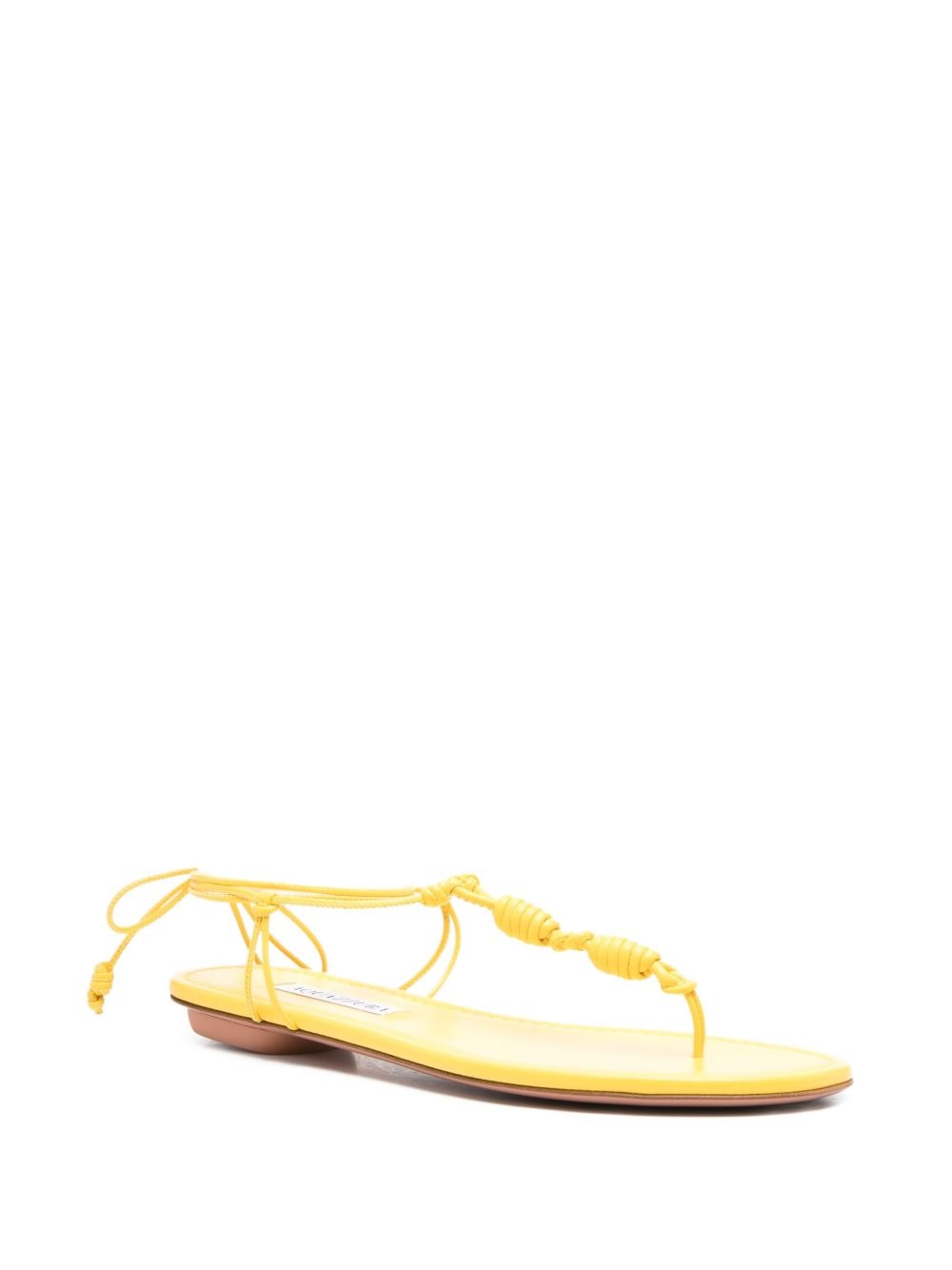 Oaxaca knotted leather flat sandals - 2