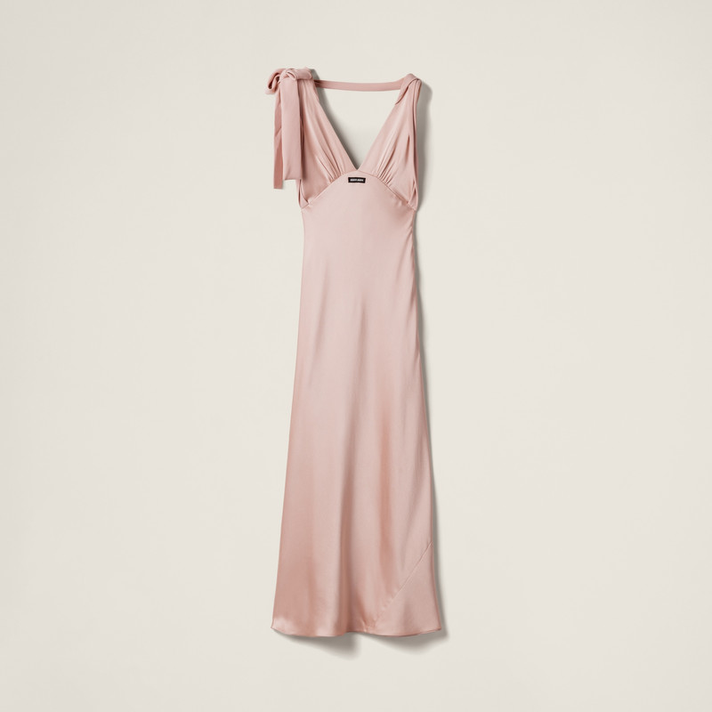 Long satin dress 1