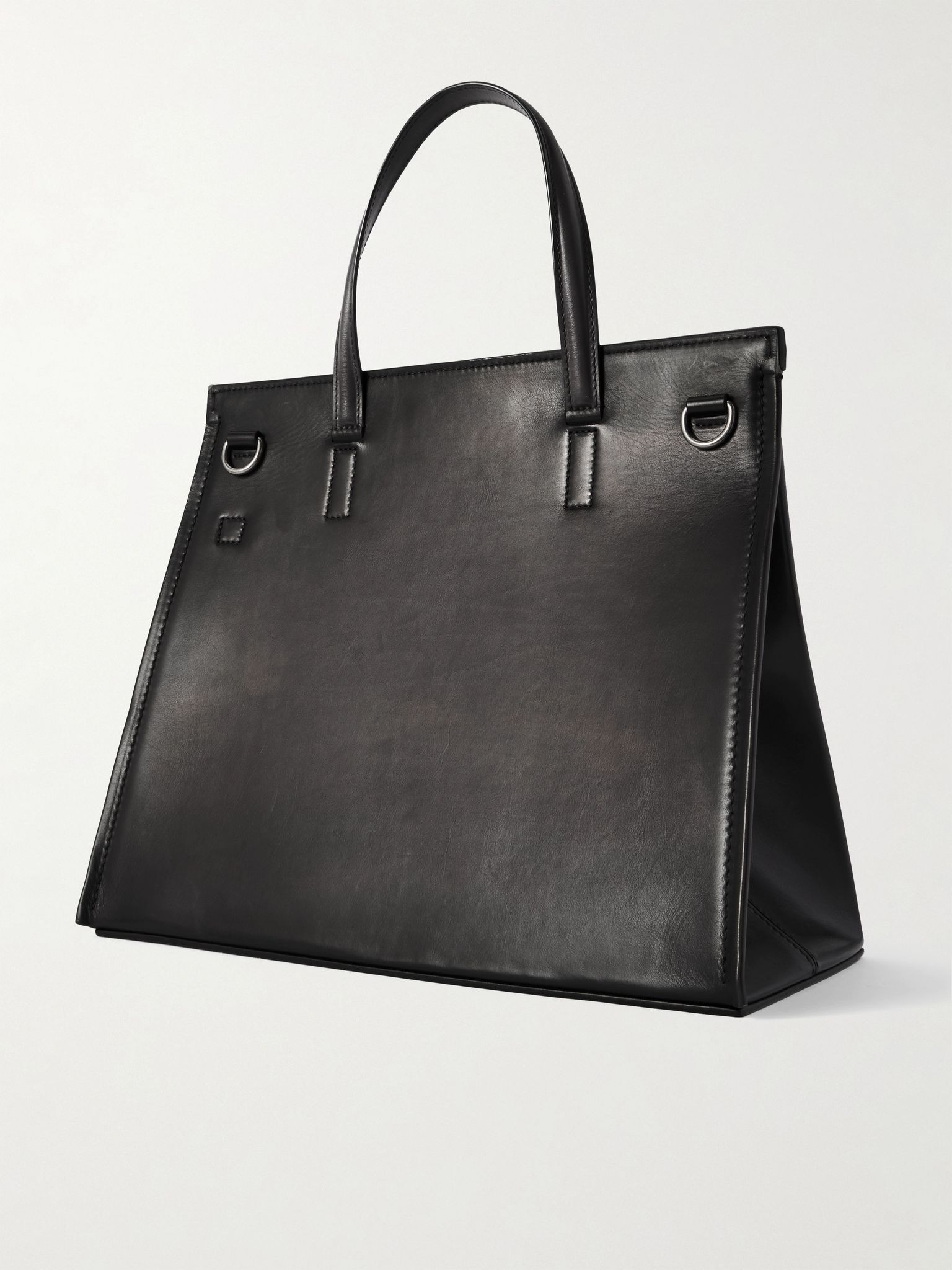 Venezia Leather Tote Bag Black - 3