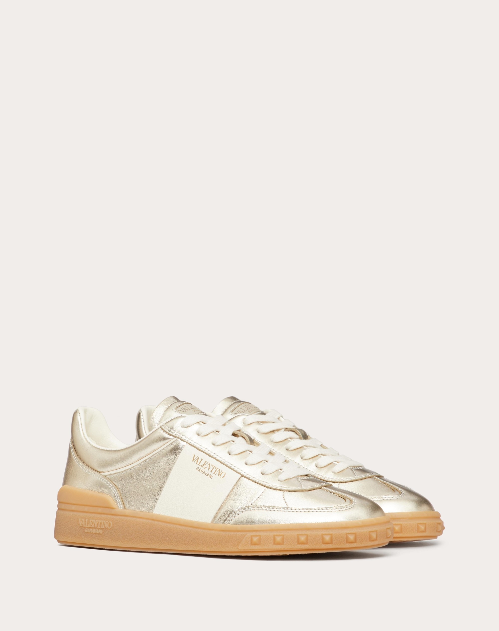 UPVILLAGE TRAINER IN LAMINATED CALFSKIN WITH NAPPA CALFSKIN LEATHER BAND - 2