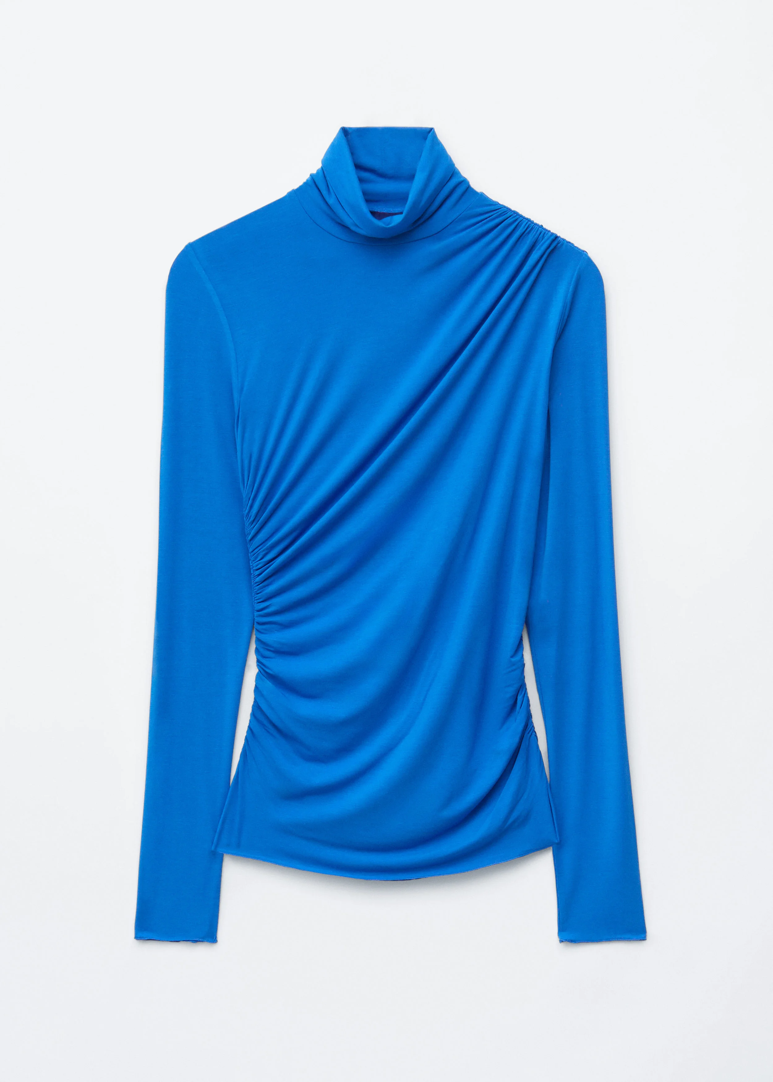 Draped Turtleneck Top - 1