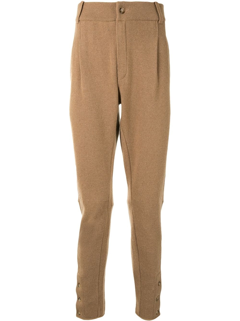 pleat-detailing wool trousers - 1