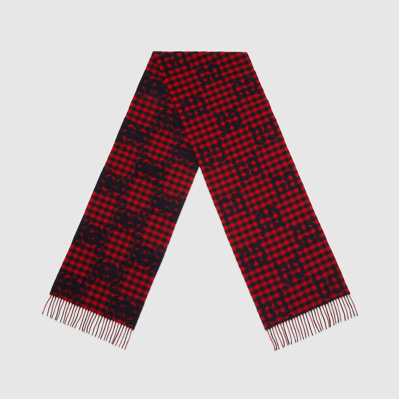 GUCCI GG jacquard wool scarf outlook