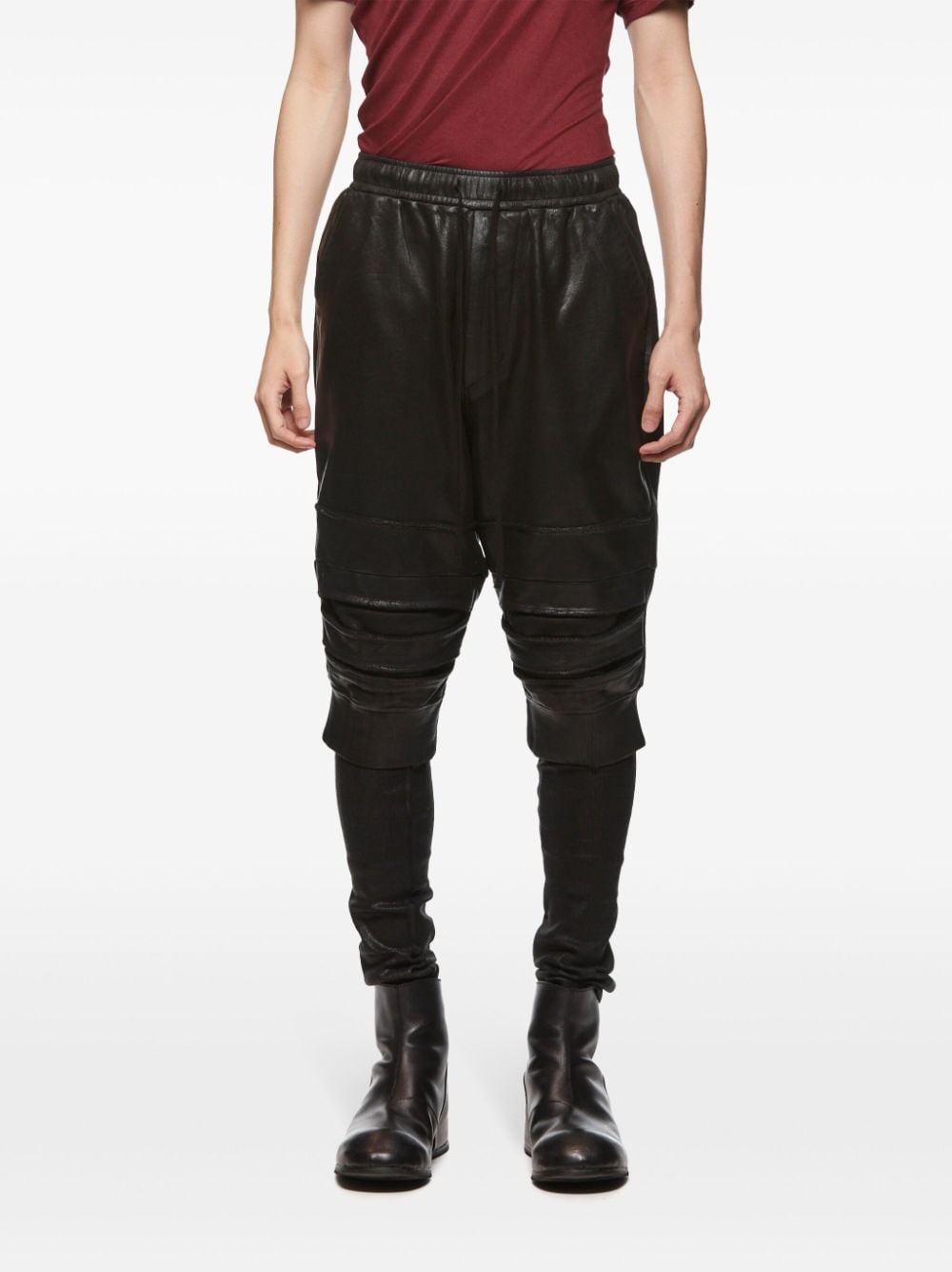 Destroyed layered track pants - 2