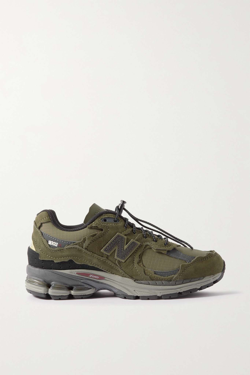 2002R leather-trimmed mesh and suede sneakers 1