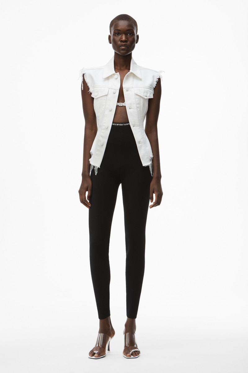 alexanderwang.t JACQUARD LOGO LEGGING IN STRETCH KNIT outlook