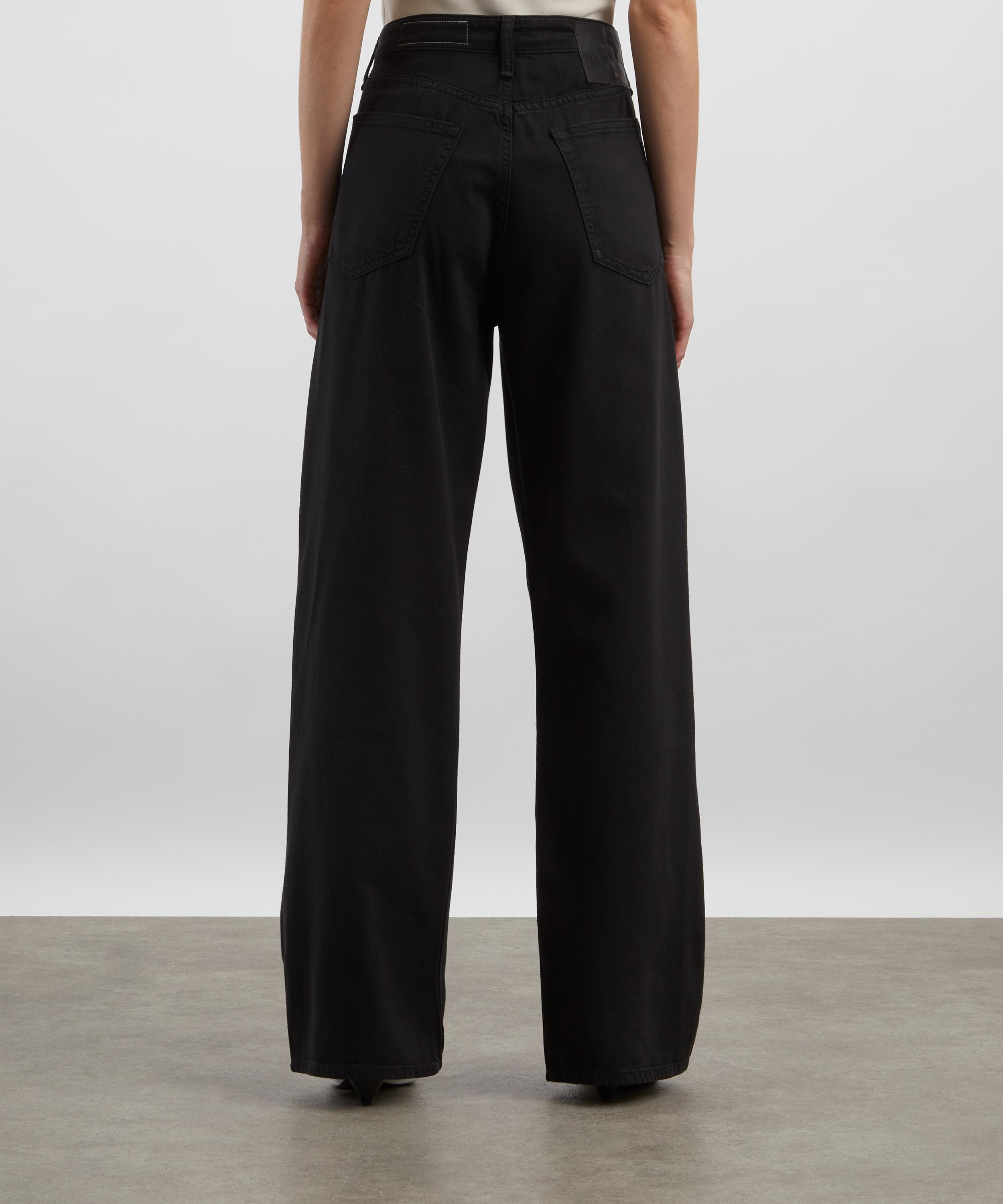 Featherweight Logan Wide-Leg Jeans in Black - 4