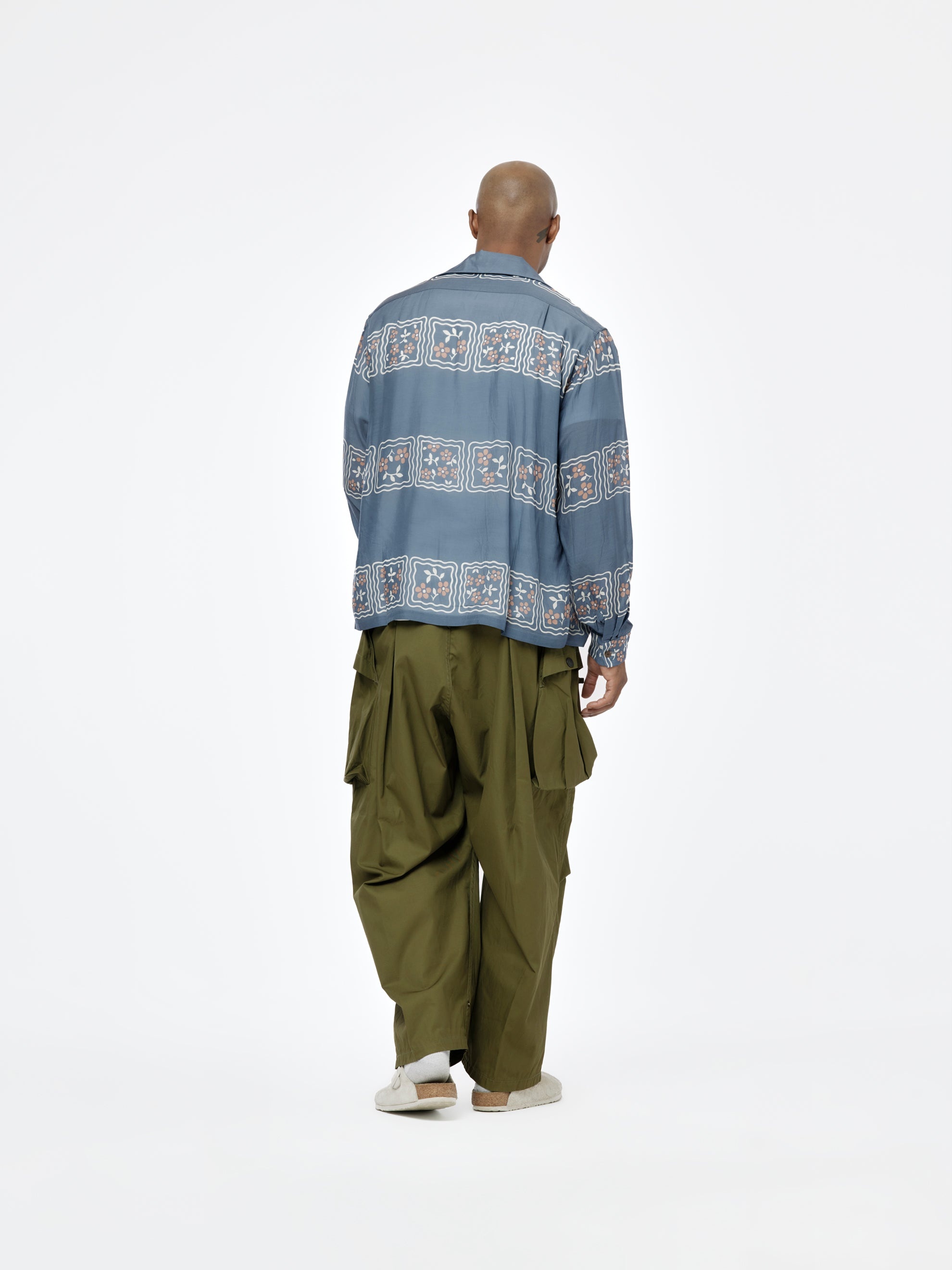 COMBINED GABERGINE AOZAI CARGO PANTS (KHAKI) - 5