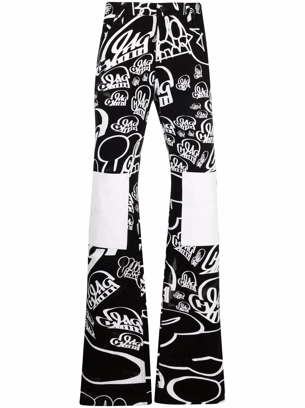 x Katsu printed straight-leg jeans - 1