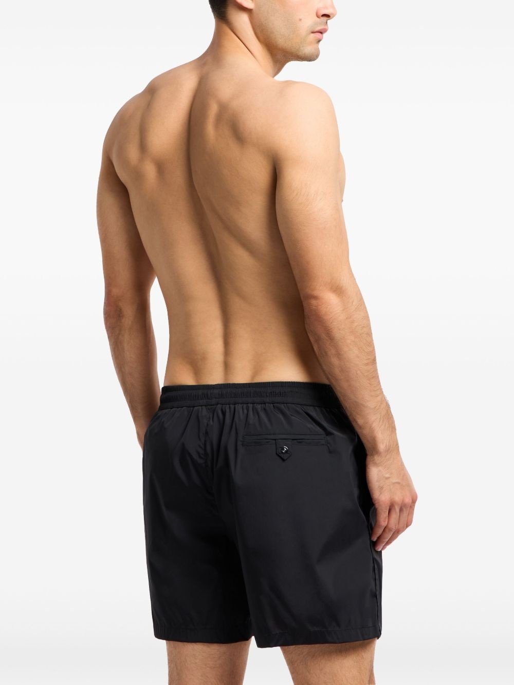 logo-appliqué swim shorts - 3