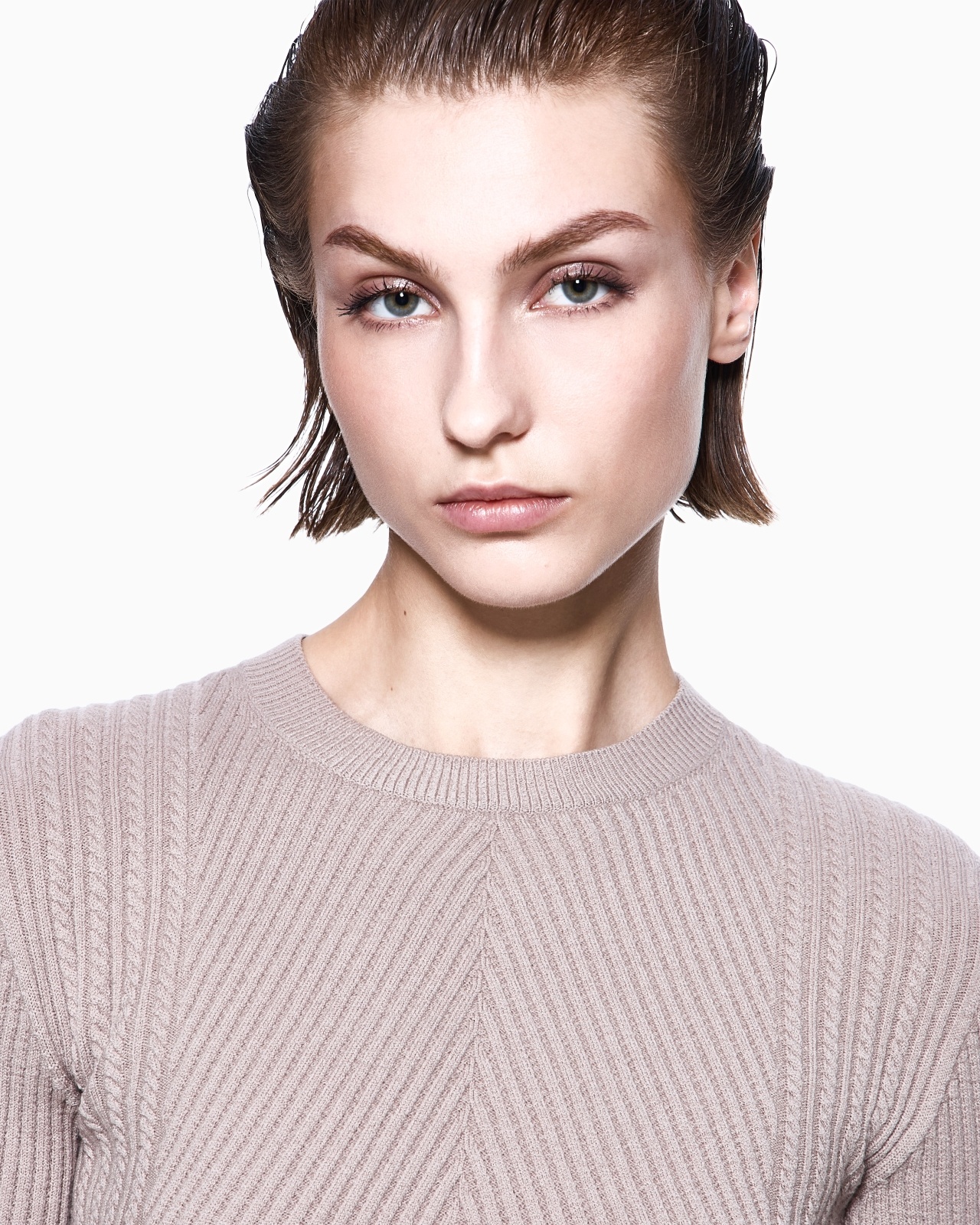 CREW-NECK RIBBED JUMPER IN VIRGIN WOOL - 5