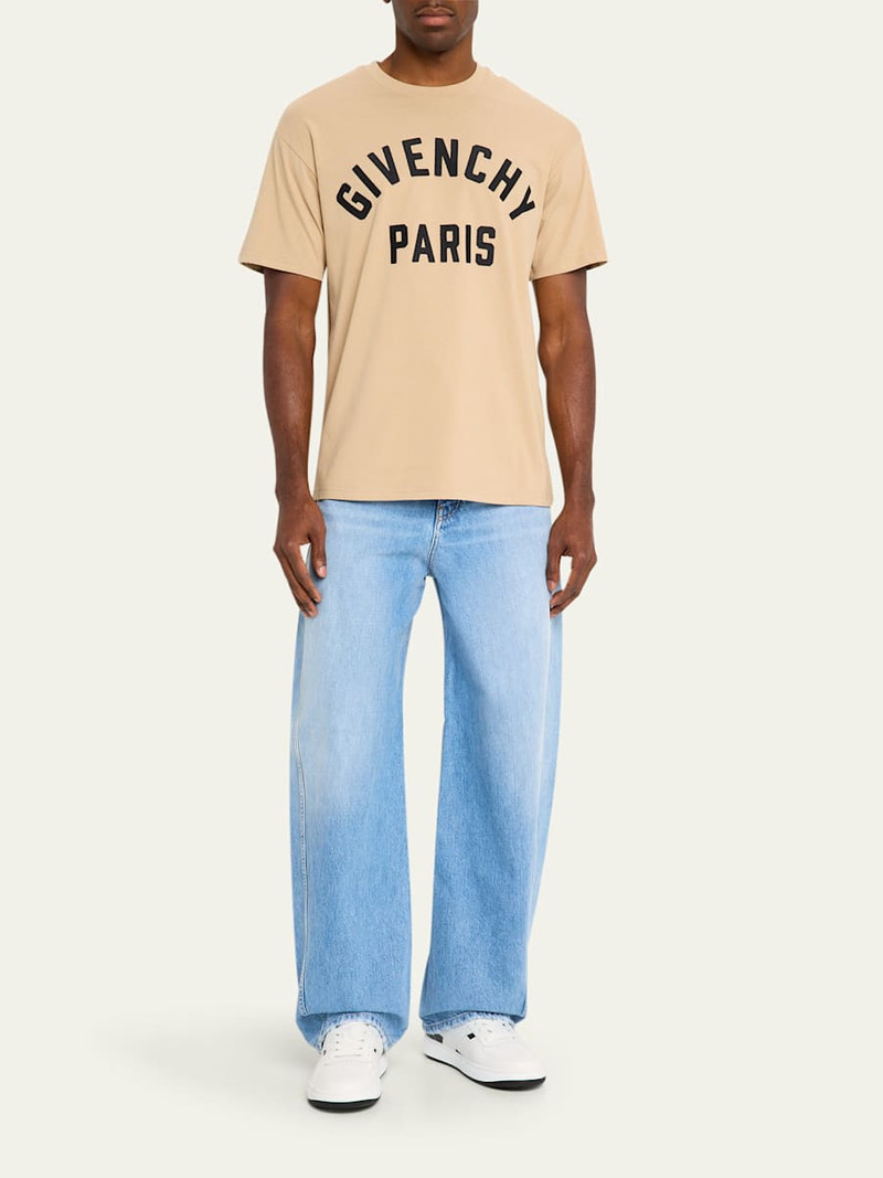 Givenchy Men's Stone-Washed Barrel-Leg Jeans outlook