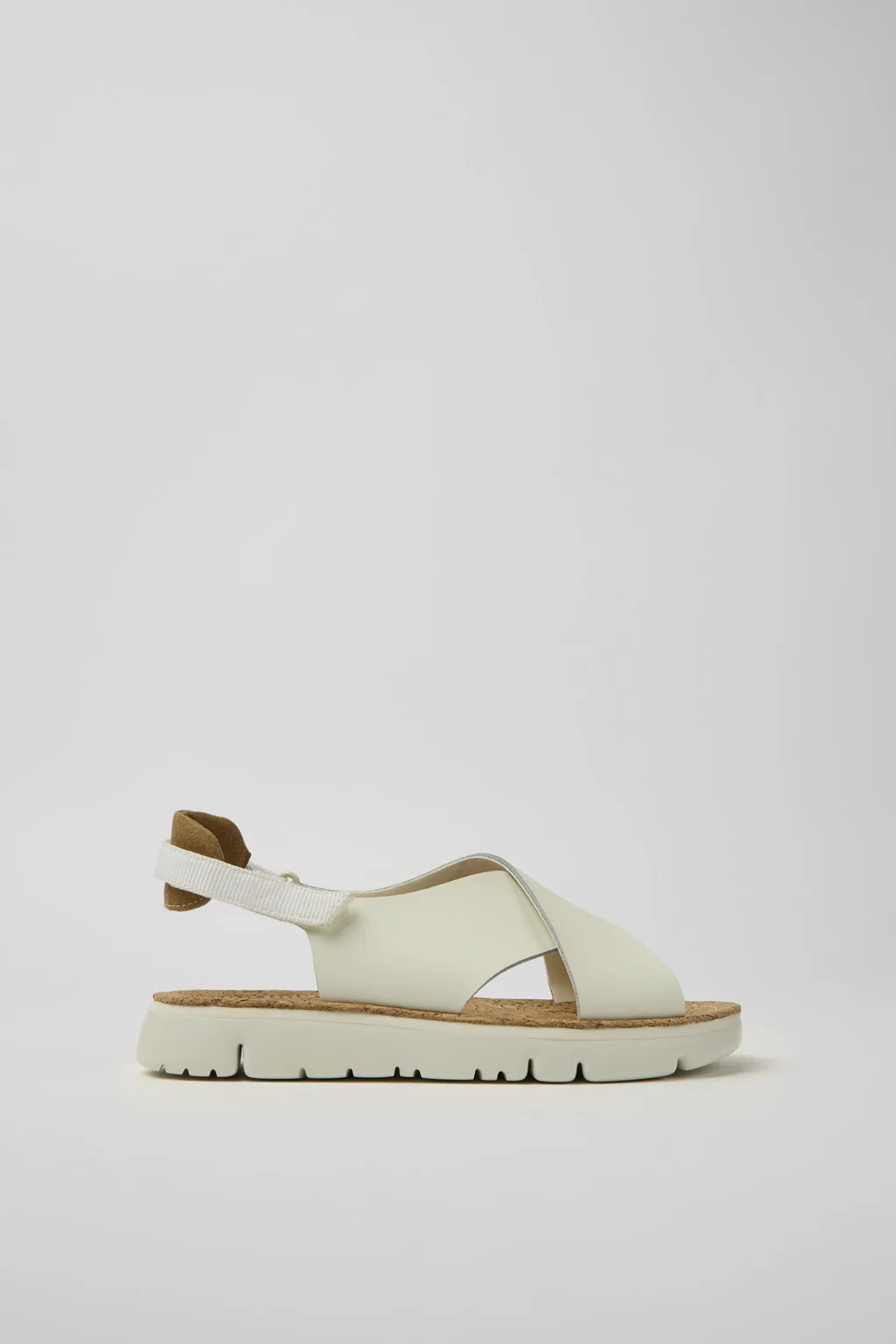 Oruga White leather and recycled PET sandals for women - 1