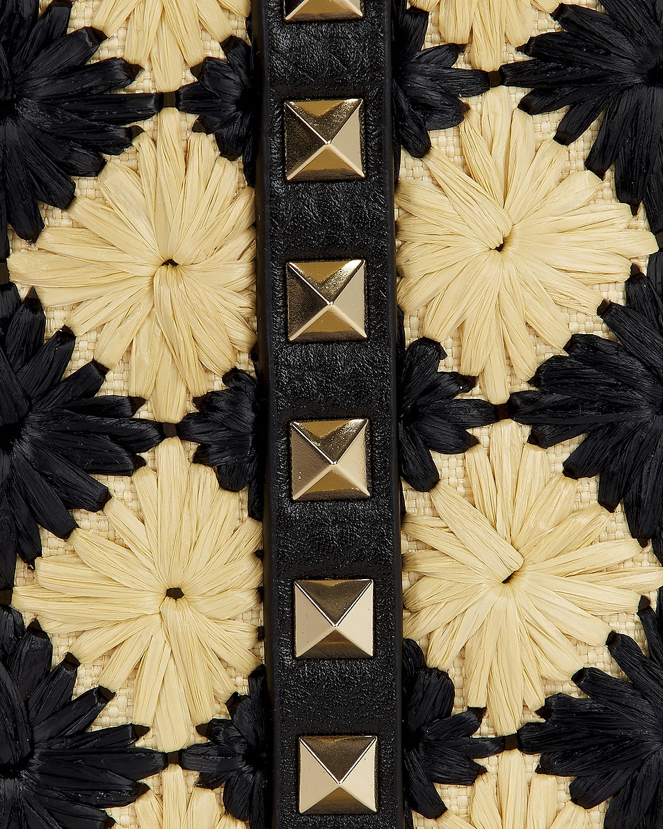 Raffia Mini Rockstud Tote Bag - 8