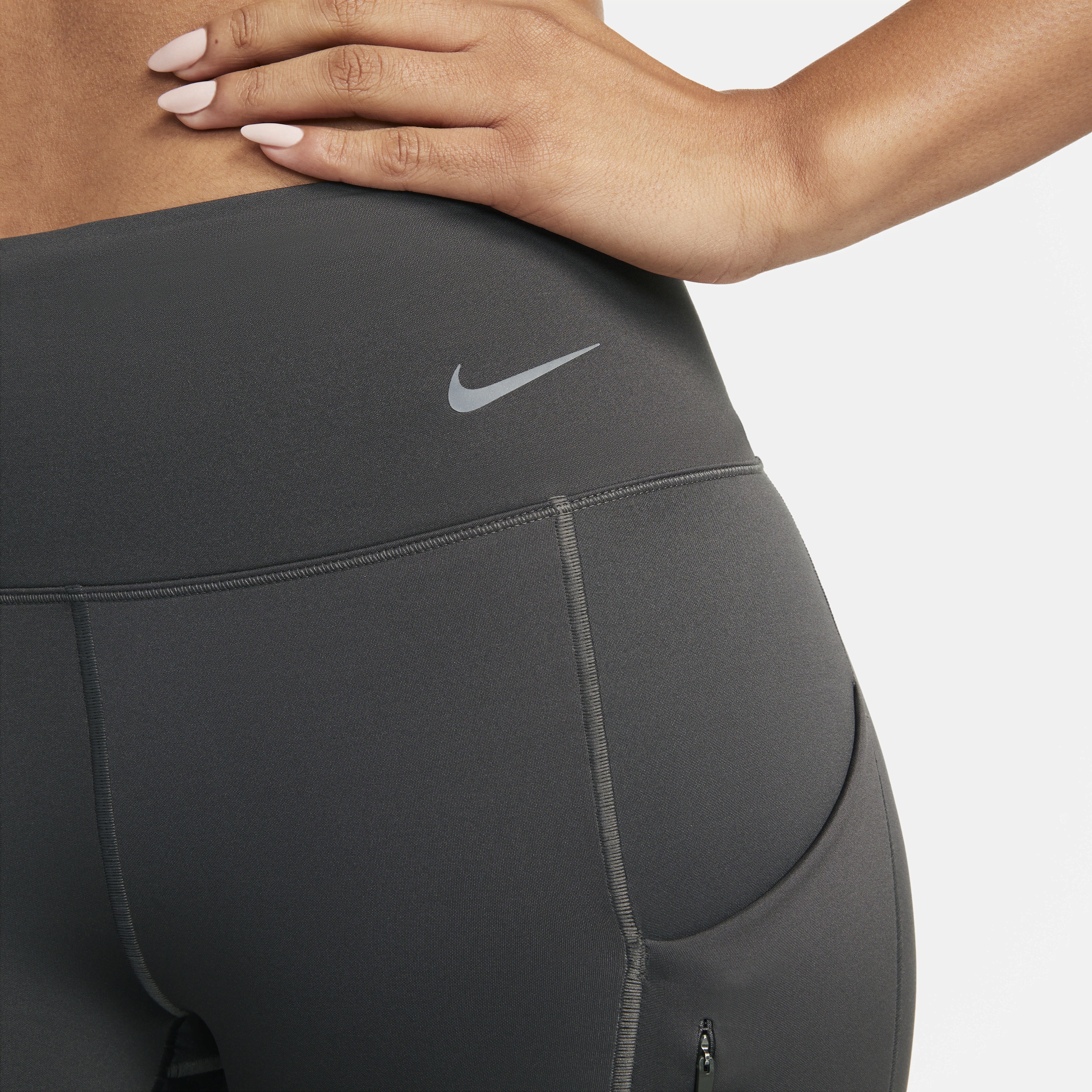 Nike Go Women's Firm-Support Mid-Rise Cropped Leggings with Pockets - 5